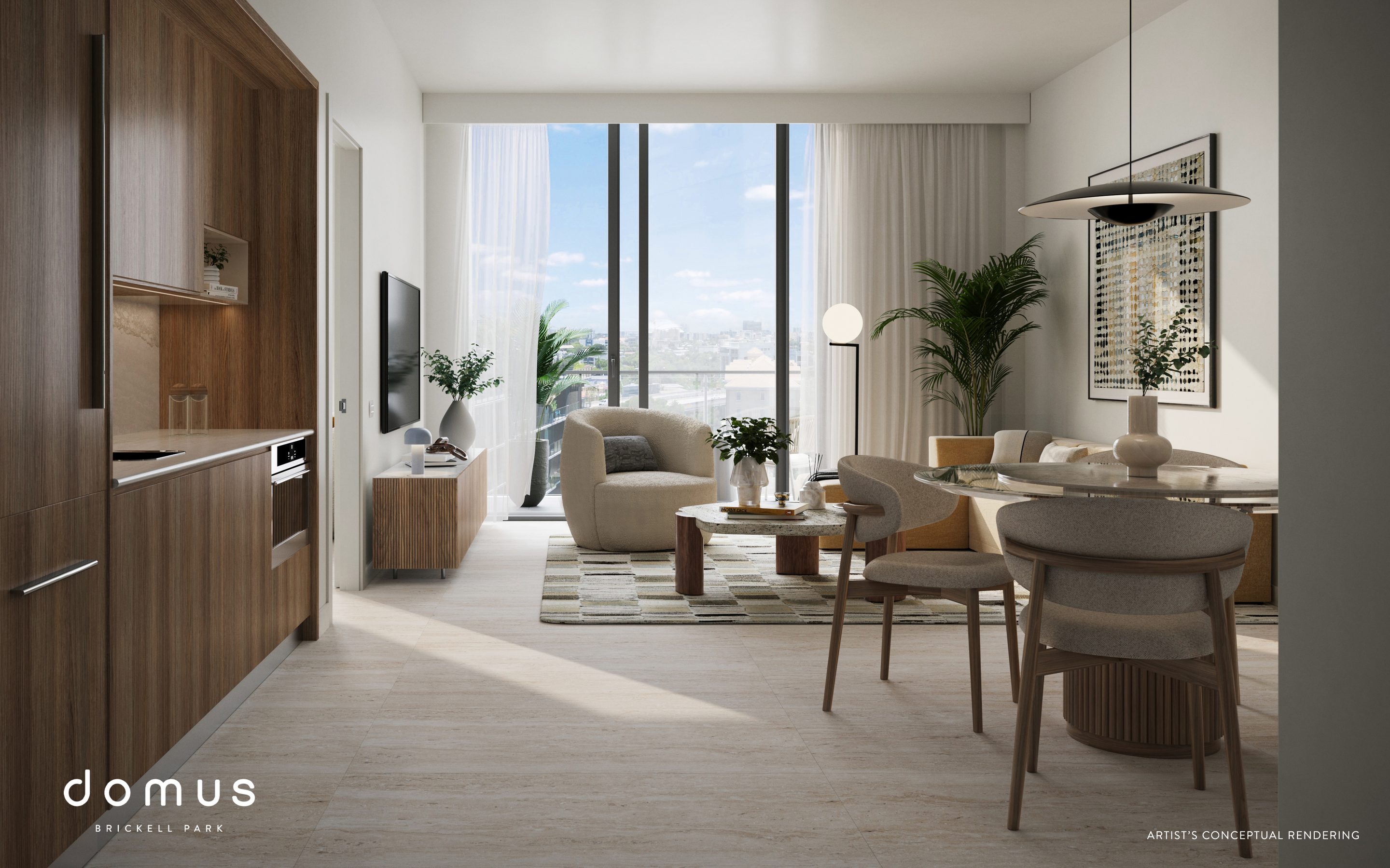 Park living and kitchen