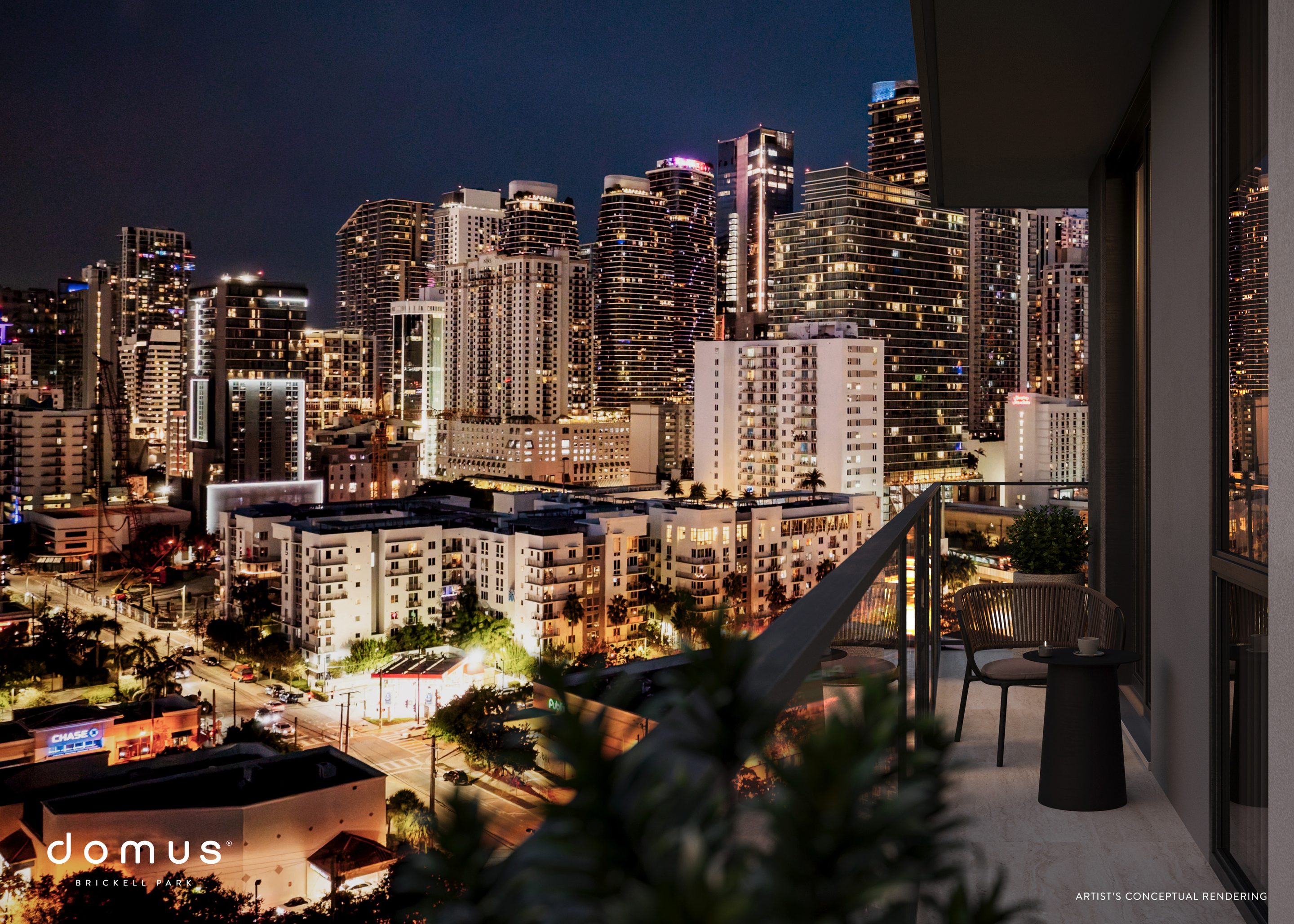 East balcony view rendering