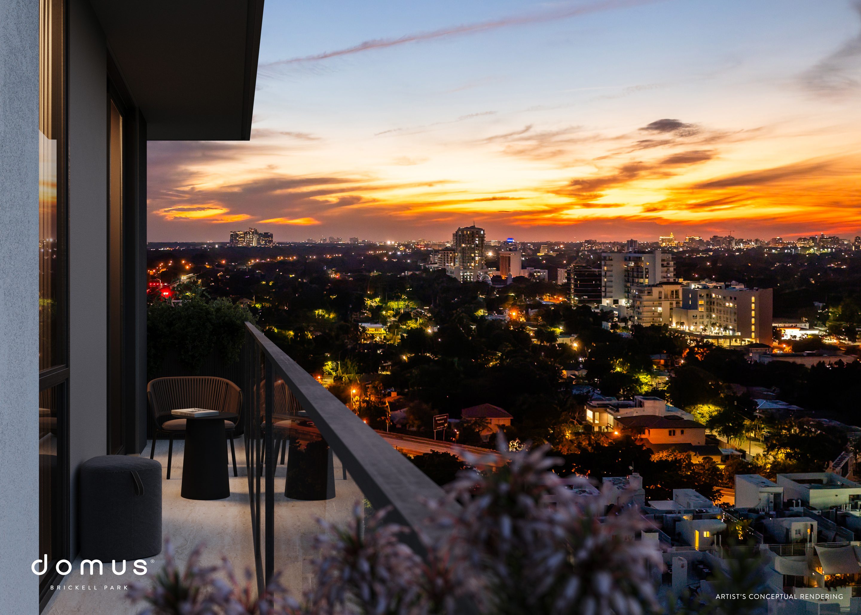 West balcony view rendering
